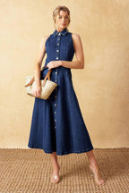 COOL GIRL DENIM MIDI DRESS Flying Tomato