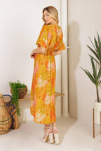 BUDDING HEARTS WOVEN MIDI DRESS Flying Tomato