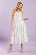 ENCHANTING MOMENTS WOVEN MIDI DRESS Flying Tomato