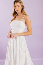 ENCHANTING MOMENTS WOVEN MIDI DRESS Flying Tomato