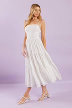 ENCHANTING MOMENTS WOVEN MIDI DRESS Flying Tomato
