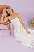 ENCHANTING MOMENTS WOVEN MIDI DRESS Flying Tomato
