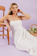 ENCHANTING MOMENTS WOVEN MIDI DRESS Flying Tomato