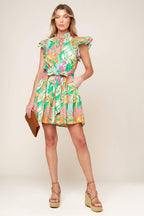 SHINE WITH ME WOVEN MINI DRESS Flying Tomato