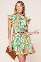 SHINE WITH ME WOVEN MINI DRESS Flying Tomato
