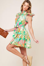 SHINE WITH ME WOVEN MINI DRESS Flying Tomato