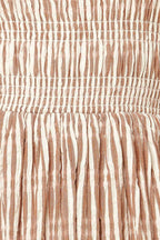 VALHALLA BROWN STRIPED WOVEN MIDI DRESS Flying Tomato