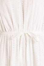 STARLIGHT SOIREE WOVEN EYELET MINI DRESS Flying Tomato