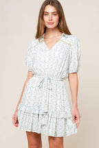 SKYWARD BLUE WOVEN MINI DRESS Flying Tomato