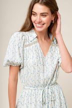 SKYWARD BLUE WOVEN MINI DRESS Flying Tomato