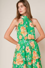 PORCELAIN BLOOM WOVEN MAXI DRESS Flying Tomato