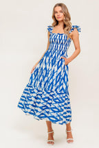 LOST IN THE DETAILS WOVEN MIDI DRESS Flying Tomato