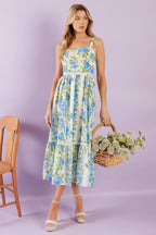 MATCH MY ENERGY WOVEN MIDI DRESS Flying Tomato