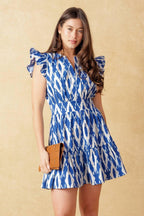 A PERFECT MATCH WOVEN MINI DRESS Flying Tomato
