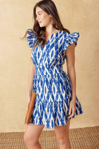 A PERFECT MATCH WOVEN MINI DRESS Flying Tomato