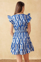 A PERFECT MATCH WOVEN MINI DRESS Flying Tomato