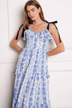 OFF FOR THE DAY WOVEN MIDI DRESS Flying Tomato