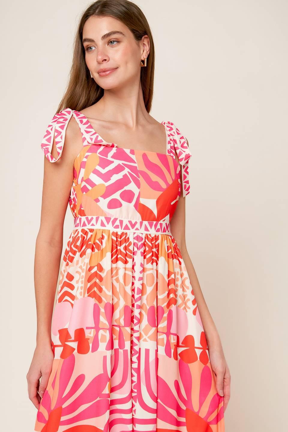 DRIVE-IN MOVIE WOVEN MAXI DRESS Flying Tomato