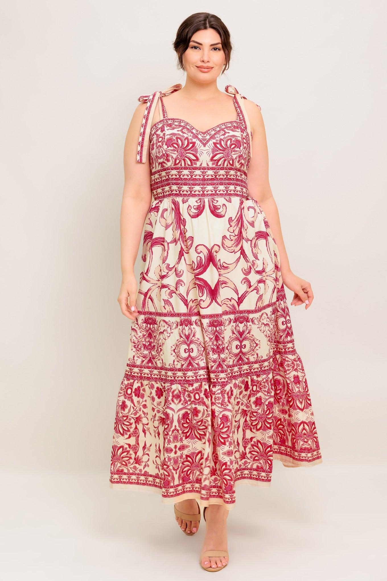 THE GARDEN'S SECRET WOVEN MIDI DRESS Flying Tomato