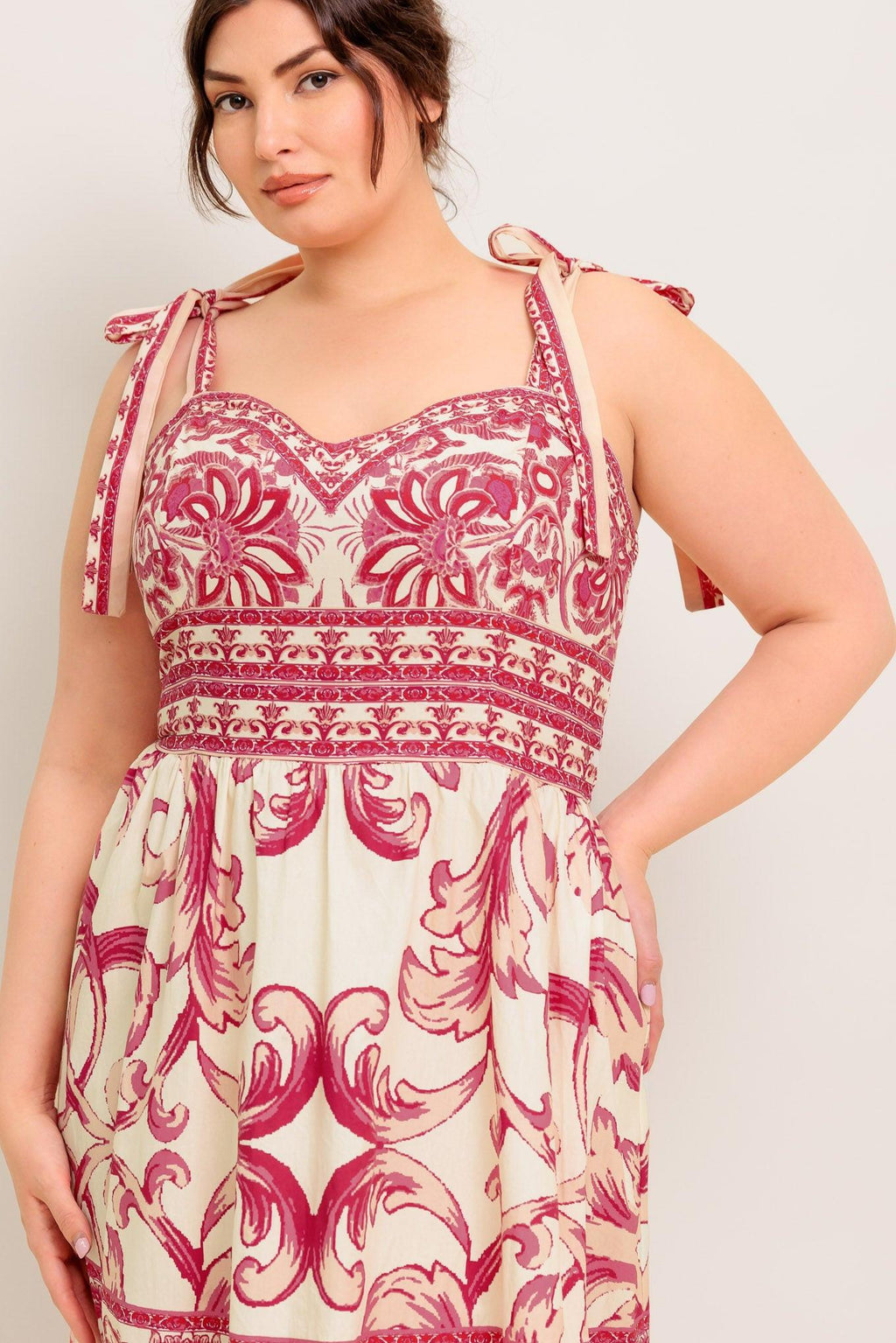 THE GARDEN'S SECRET WOVEN MIDI DRESS Flying Tomato