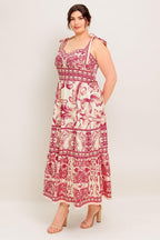 THE GARDEN'S SECRET WOVEN MIDI DRESS Flying Tomato
