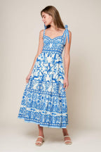 THE GARDEN'S SECRET WOVEN MIDI DRESS Flying Tomato