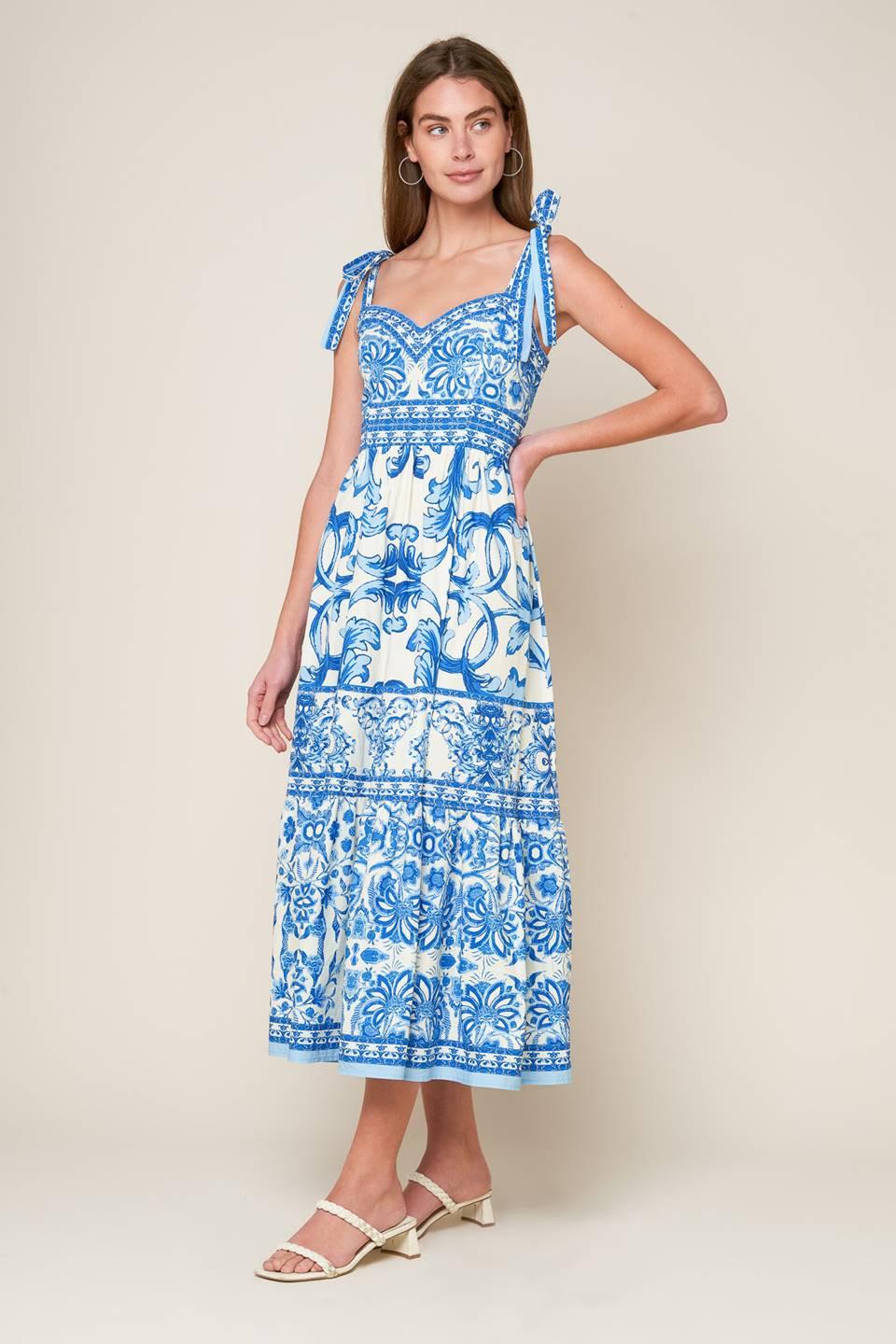 THE GARDEN'S SECRET WOVEN MIDI DRESS Flying Tomato