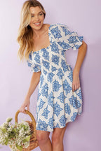 THROUGH THE GARDEN WOVEN MINI DRESS Flying Tomato