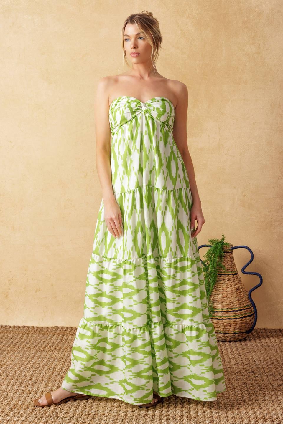 PETALS OF TIME WOVEN MAXI DRESS Flying Tomato