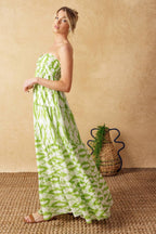 PETALS OF TIME WOVEN MAXI DRESS Flying Tomato