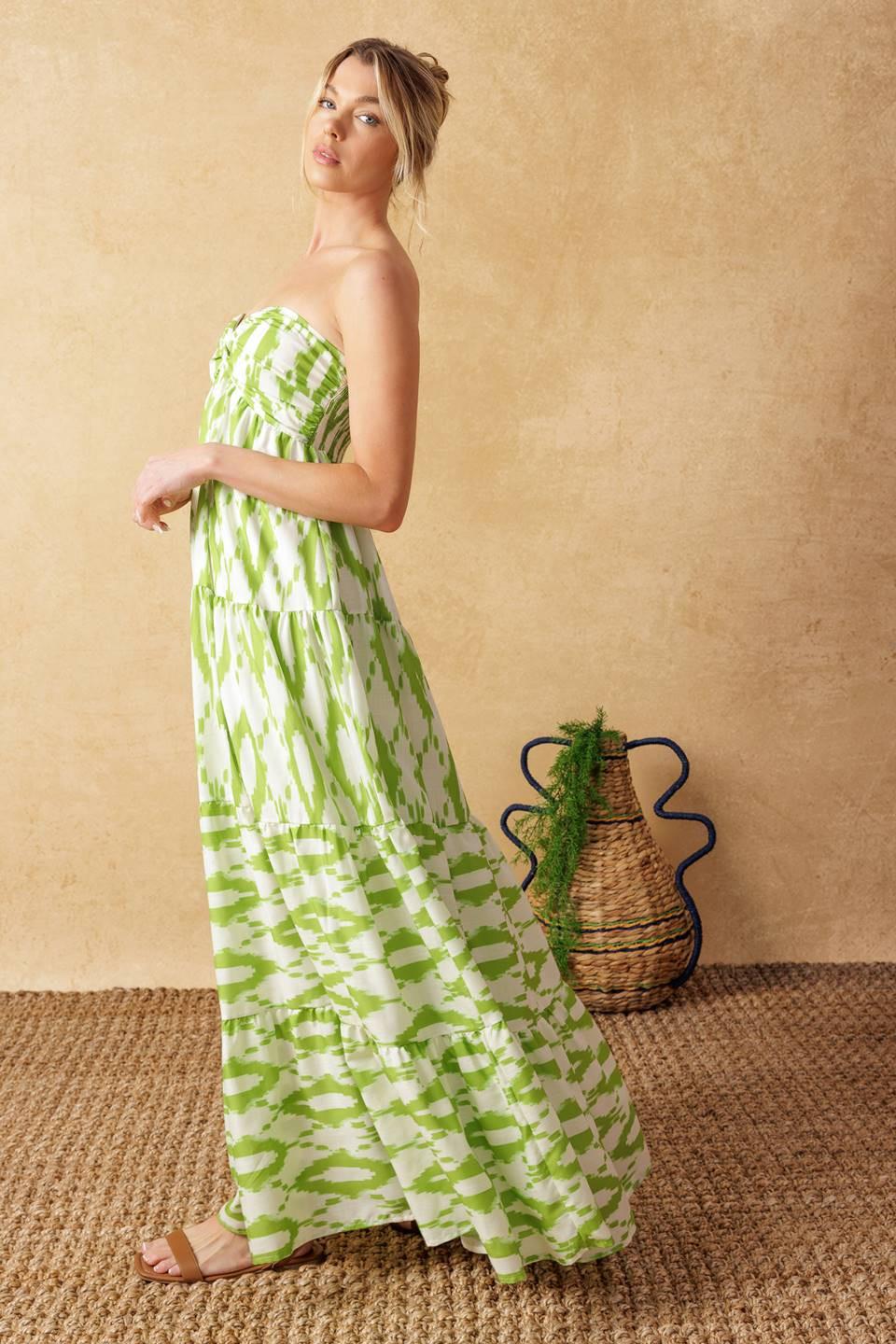 PETALS OF TIME WOVEN MAXI DRESS Flying Tomato