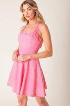 HIBISCUS HIDEAWAY WOVEN MINI DRESS Flying Tomato