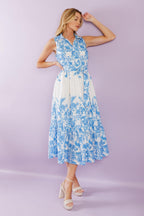 PALM SHORES WOVEN MIDI DRESS Flying Tomato