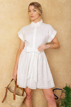 FEEL THE VIBE WOVEN MINI DRESS Flying Tomato