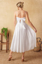BACK AND FORTH EYELET MIDI DRESS Flying Tomato