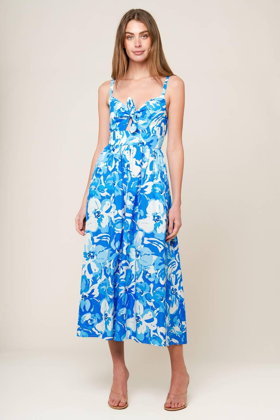SPRING ROMANCE WOVEN MIDI DRESS Flying Tomato
