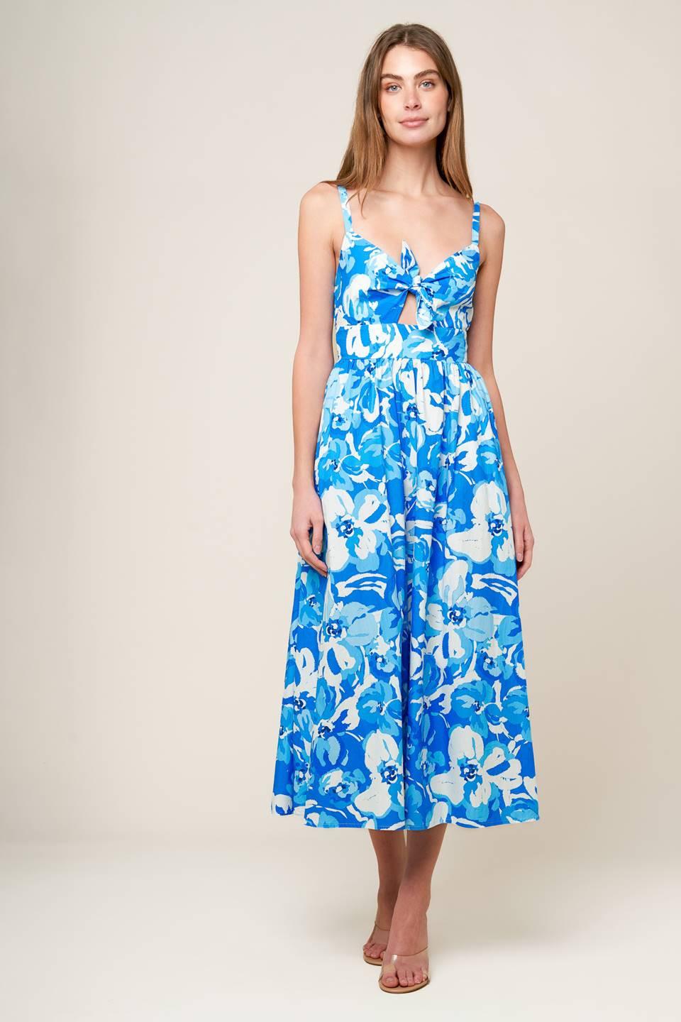 SPRING ROMANCE WOVEN MIDI DRESS Flying Tomato