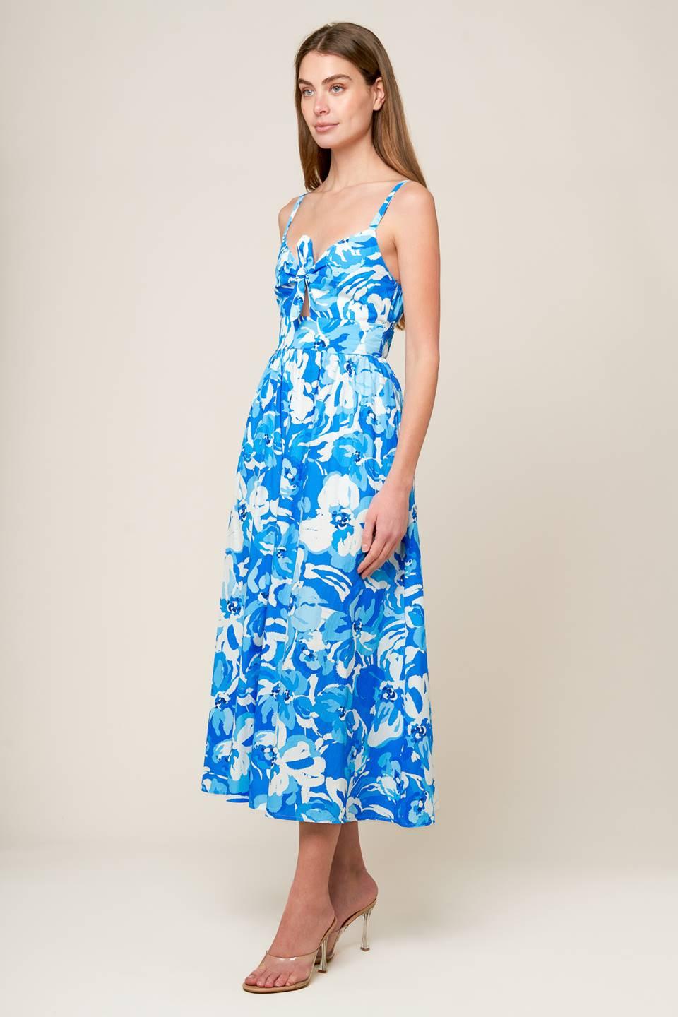 SPRING ROMANCE WOVEN MIDI DRESS Flying Tomato