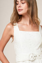 DAFFODILS & DAYDREAMS WOVEN LACE MIDI DRESS Flying Tomato