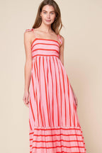 SPEAK NOW WOVEN MIDI DRESS Flying Tomato