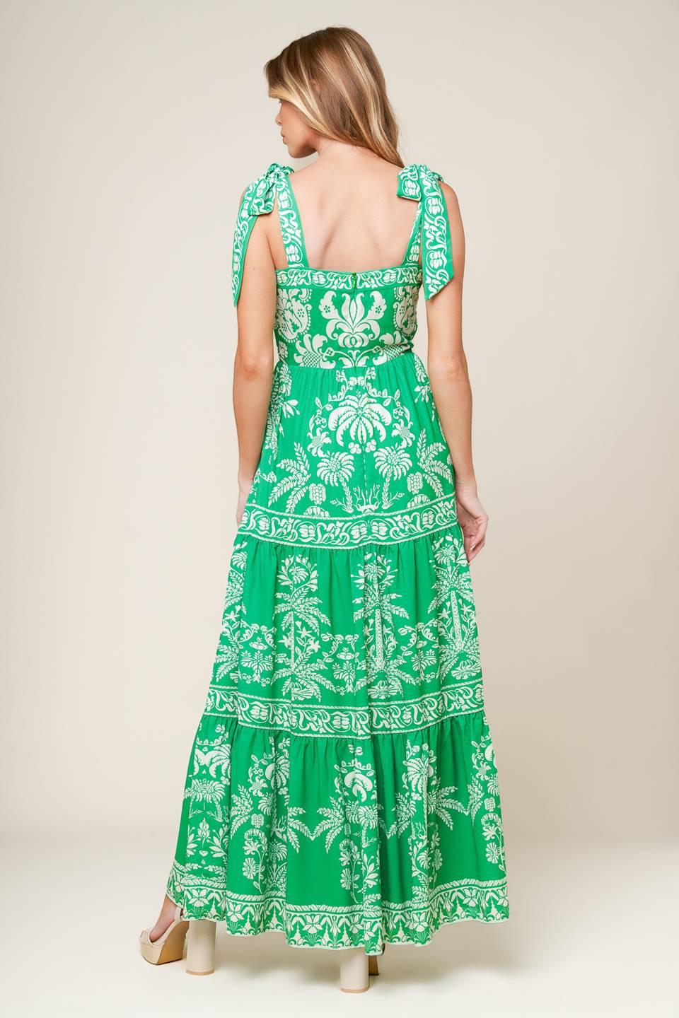 SWEET LIKE GREEN WOVEN MAXI DRESS Flying Tomato