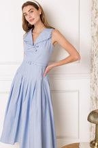 HOPPING ISLANDS WOVEN MIDI DRESS Flying Tomato