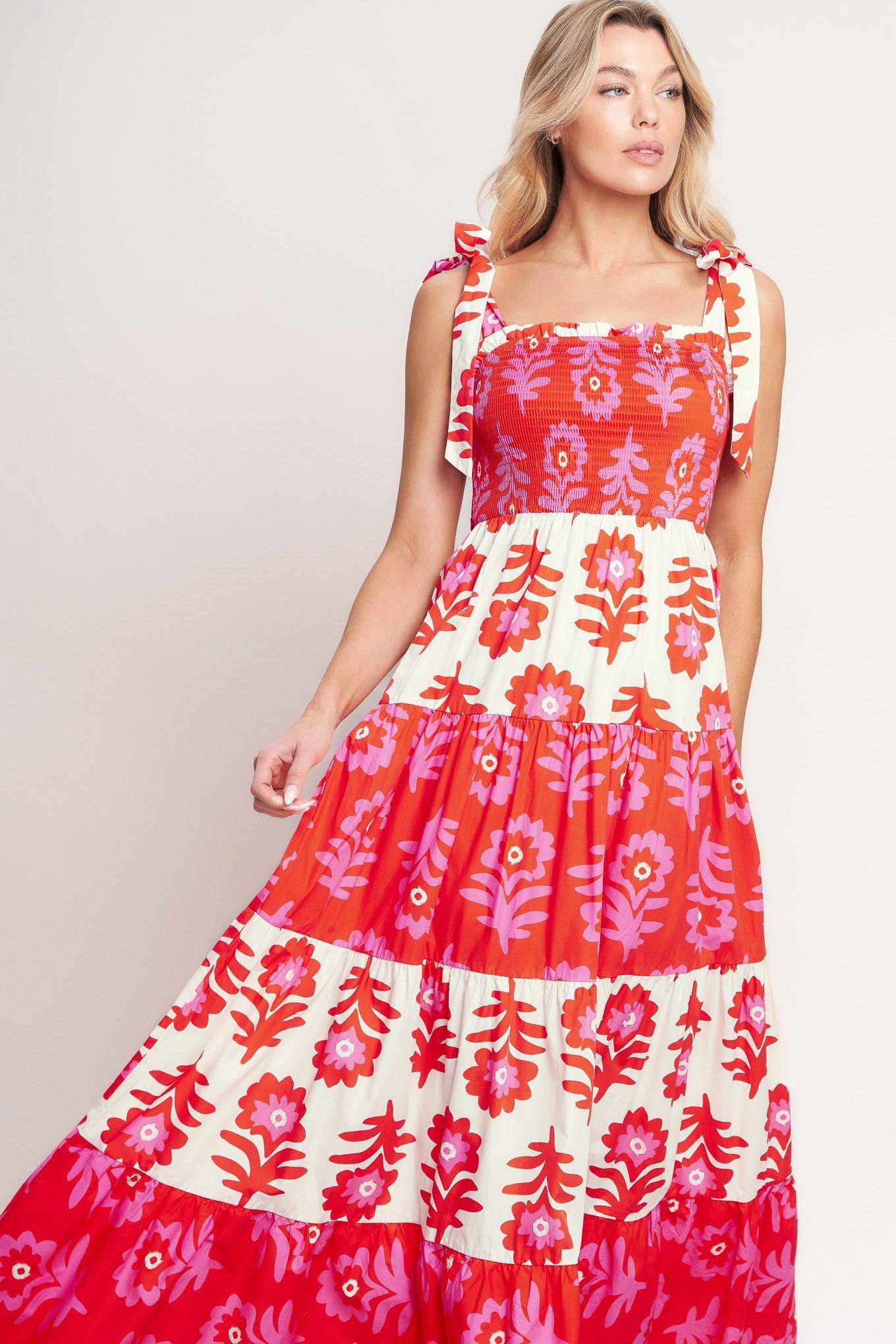 GLAMOUR IN MOTION WOVEN MAXI DRESS Flying Tomato