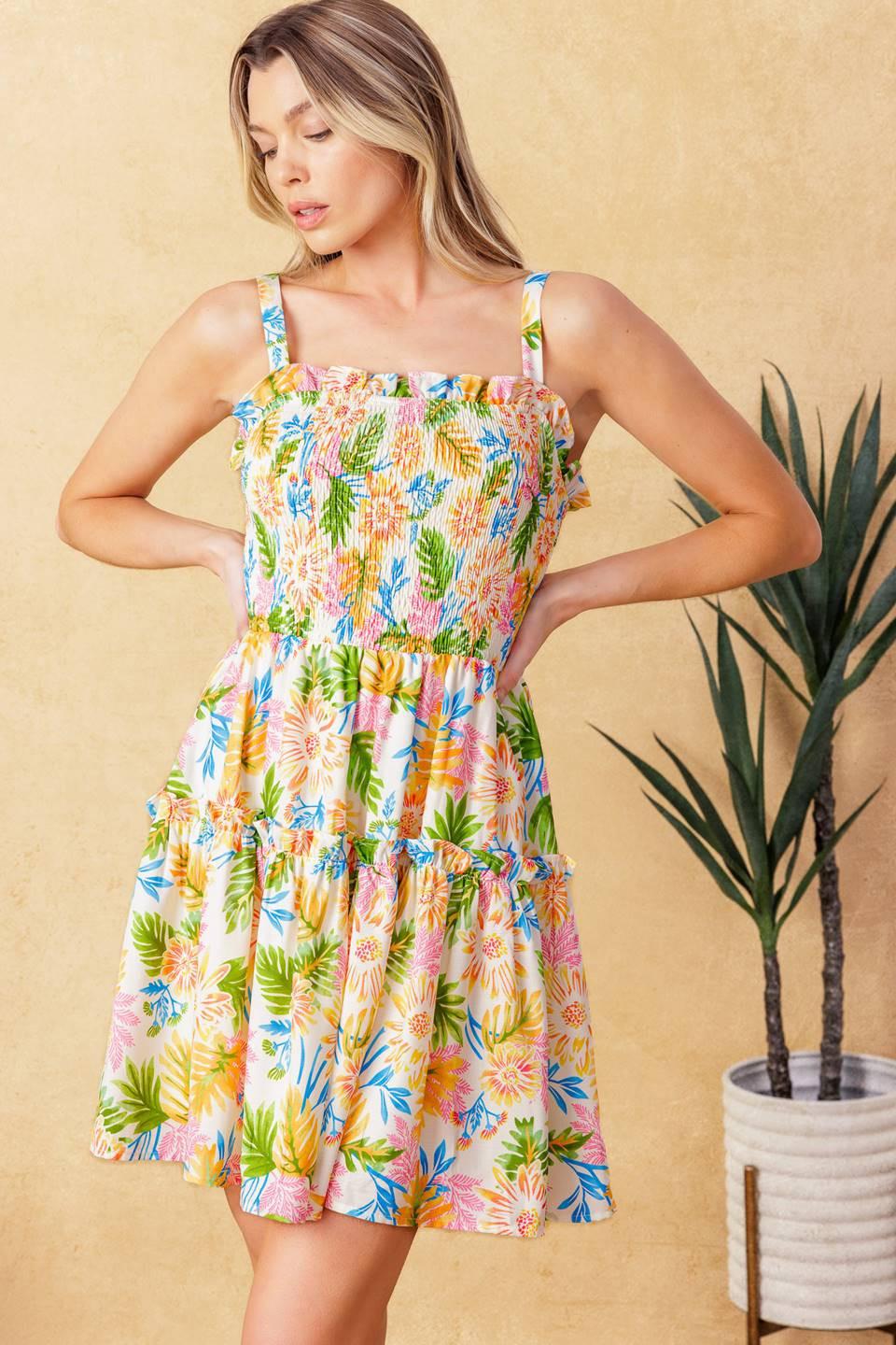 SECRET CRUSH WOVEN MINI DRESS Flying Tomato