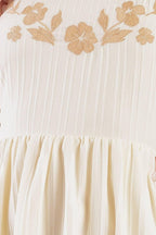 TOTAL CRUSH CREAM WOVEN MIDI DRESS Flying Tomato