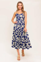 PETALS IN THE WIND WOVEN MIDI DRESS Flying Tomato