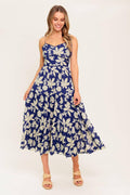 PETALS IN THE WIND WOVEN MIDI DRESS Flying Tomato