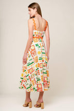 ROAMING AROUND WOVEN MIDI DRESS Flying Tomato