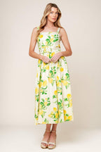 BEAMING PERFECTION IVORY WOVEN MIDI DRESS Flying Tomato