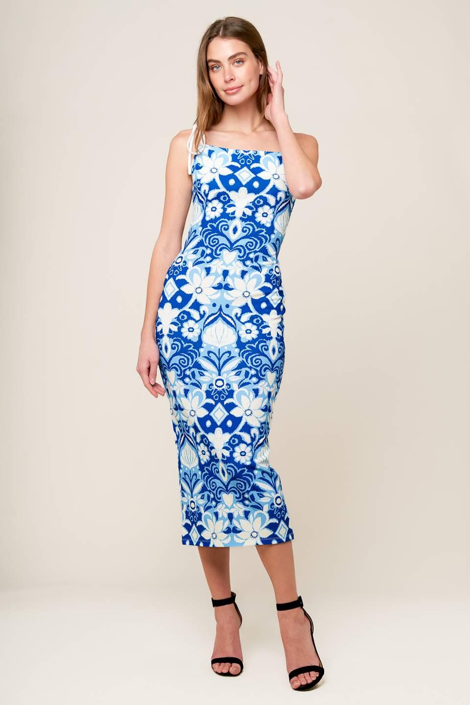 IN THE COUNTRYSIDE WOVEN MIDI DRESS Flying Tomato